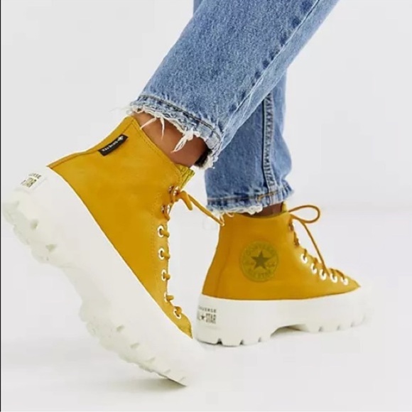 Converse Shoes - NWT Converse Chuck Taylor Gor-Tex Shoe Boot Lug Sole Marigold Yellow 6 High Top